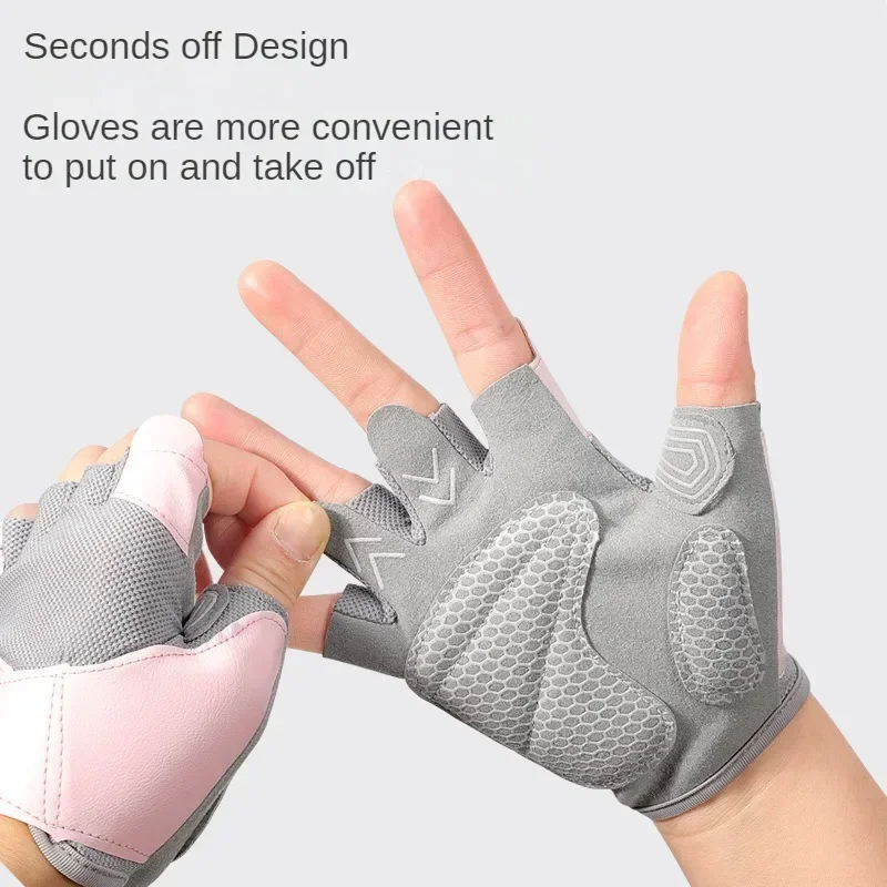 Gym Fitness Heavyweight Training Half Finger Non-Slip Gloves Men women Body Building Gloves Wrist Support Weightlifting Sports
