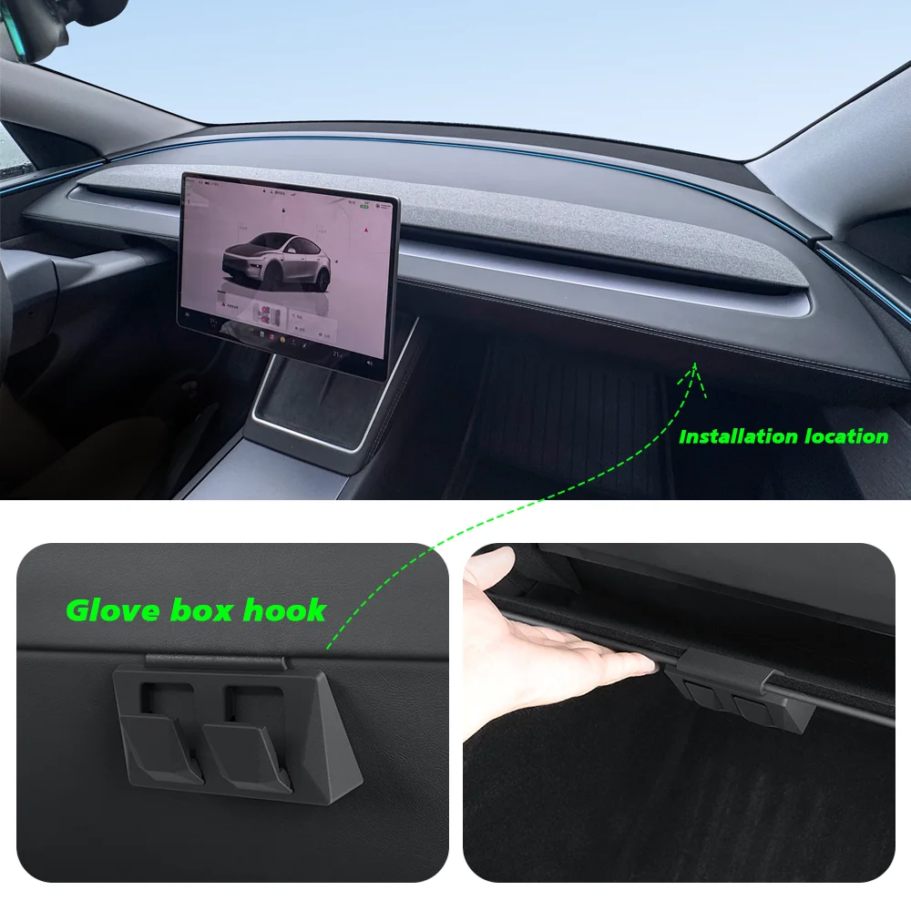 Glovebox Lid Hook For Tesla New Model Y Juniper 2025 Launch Cybertruck Type Desi