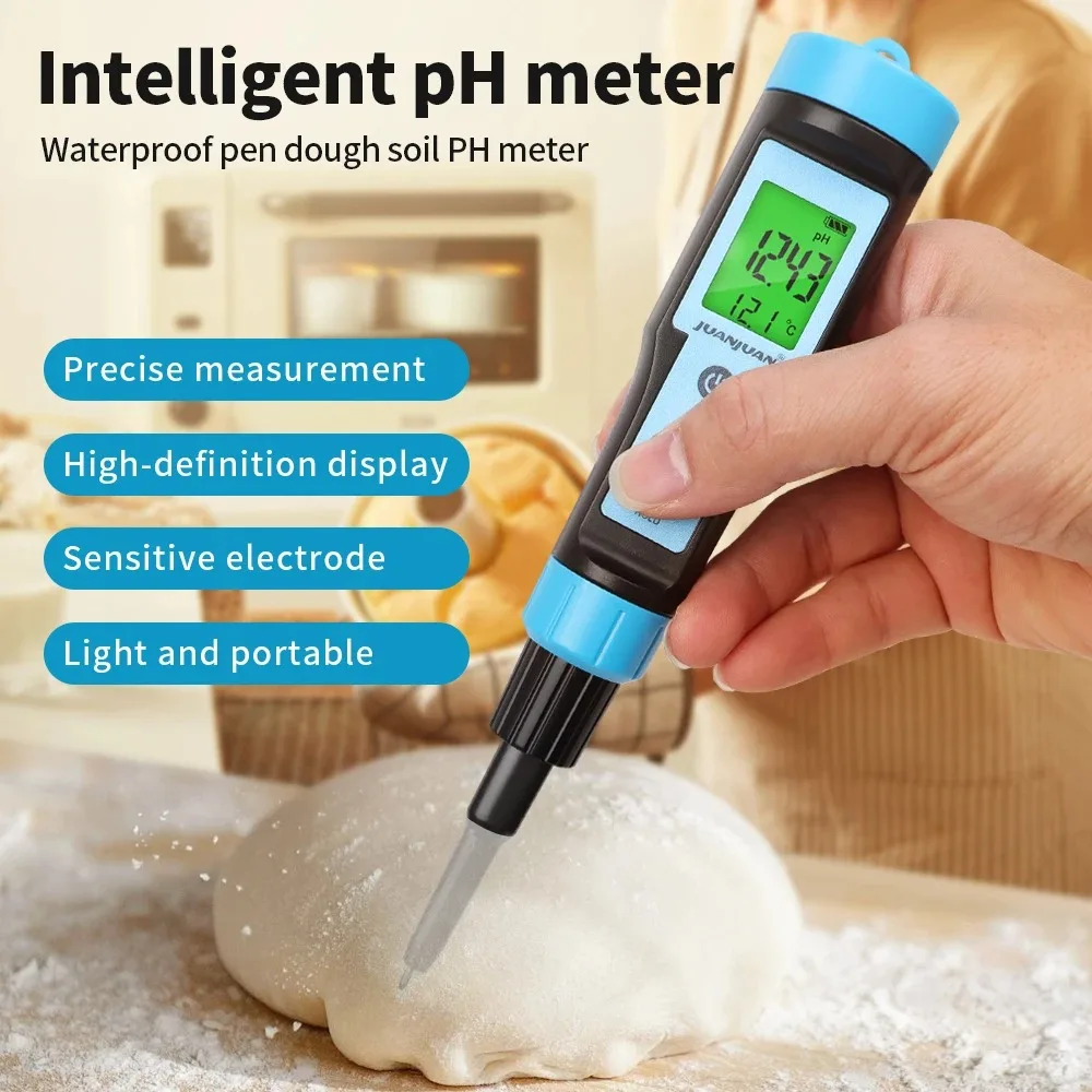 Orolotay Lebensmittel PH-Meter 0,00-14,00 PH - Präziser Säureanalysator Für Lebensmittel