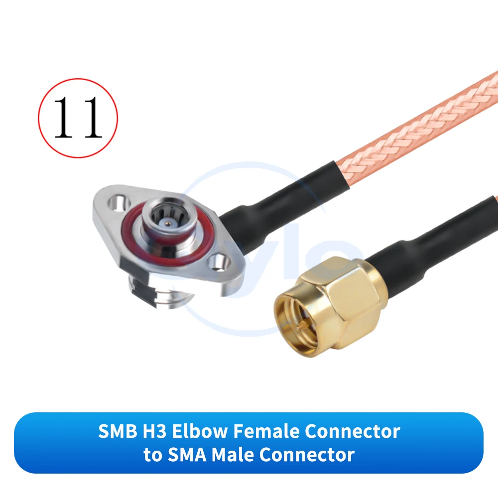 1 Stück SMB H3 auf FAKRA wasserdichte Stecker/Buchsen mit RG316 versilbertem Kabel, 360-Grad-Panoramakamerakabel für Fahrzeuge – Detail 13