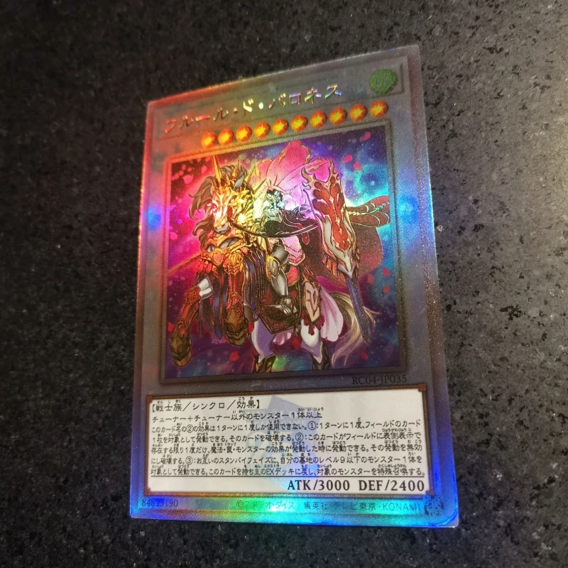 

Yu-Gi-Oh DIY Baronne De Fleur GSER Gold Secret Rare Four Flash Optional Processes Anime Game Collection Card Gift for Friend