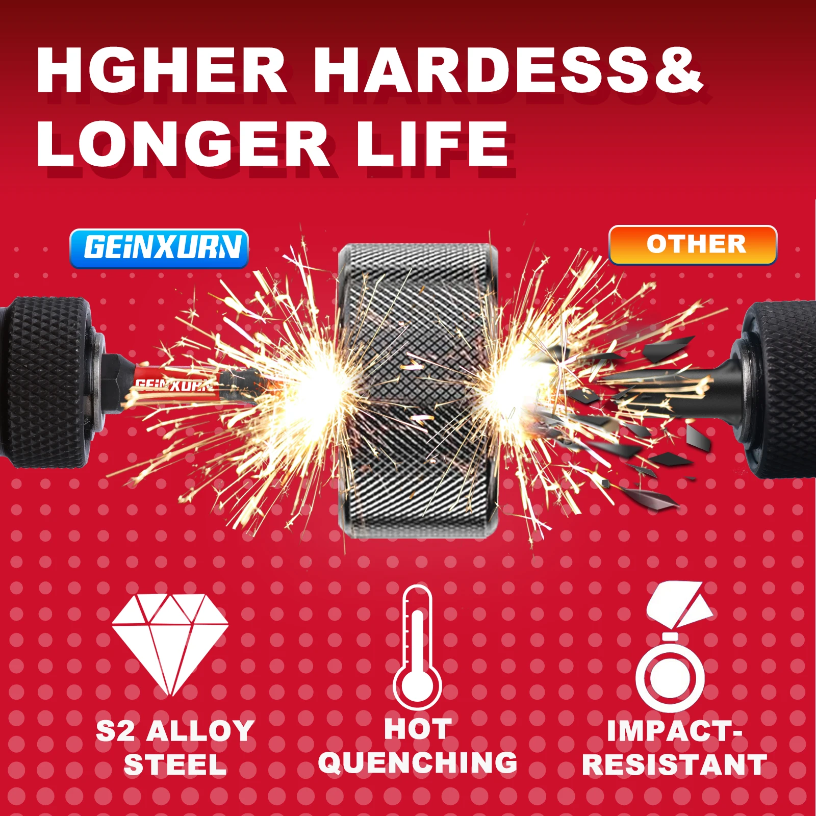 Magnetic Screwdriver Bit Set 2 In. Impact Tough Torx Head S2 Alloy Steel Star T30 Screwdriver Bits Set