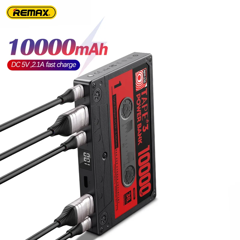 Remax-10000mAh-Power-Bank-with-Digital-Display-2-1A-Fast-Charge ...