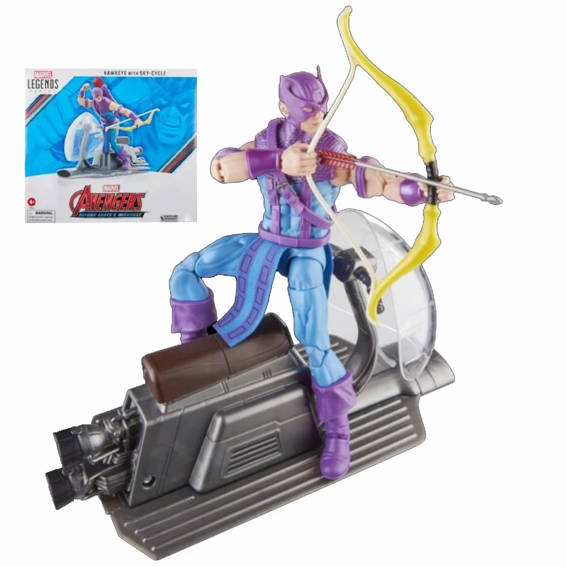 

Genuine Marvel Comics Best Sniper Hawkeye Flying Moto Vehicle Action Doll 6 Inch Kids Collectible Toy Christmas Present