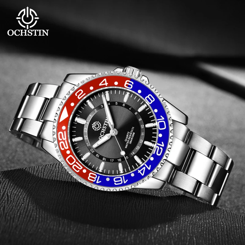 OCHSTIN Original Series New Stainless Steel Quartz Mens Watch Multi-color Selection Trend Changing Male Style Quartz Watch