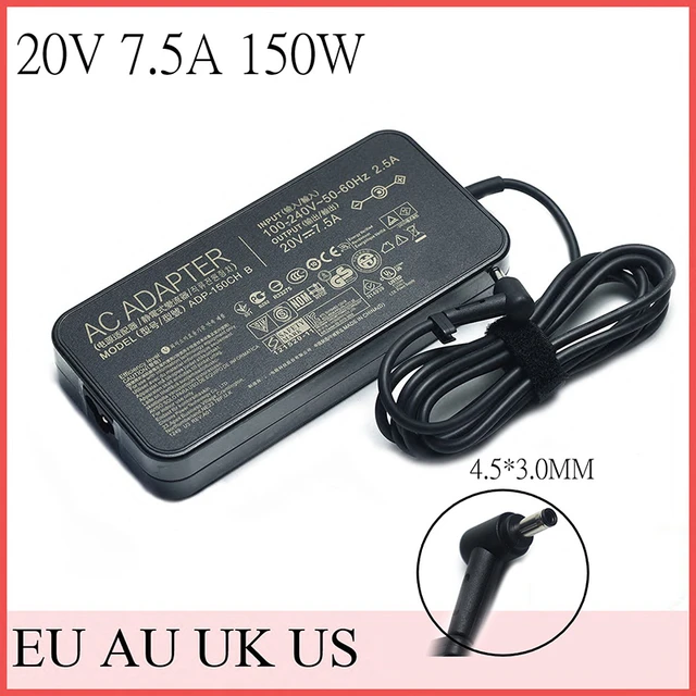 Laptop Charger 20V 7.5A 150W 4.5x3.0mm AC Adapter For Asus UX535LH