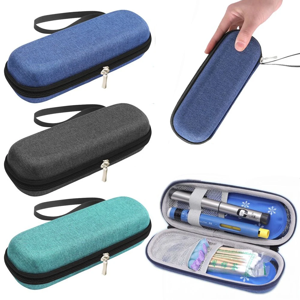 Insulin Cooling Bag Insulin Cooler Waterproof Diabetic Pocket Pill Protector Insulin Cooling Bag Portable Travel Case Thermal Insulated Medicla Cooler without Gel