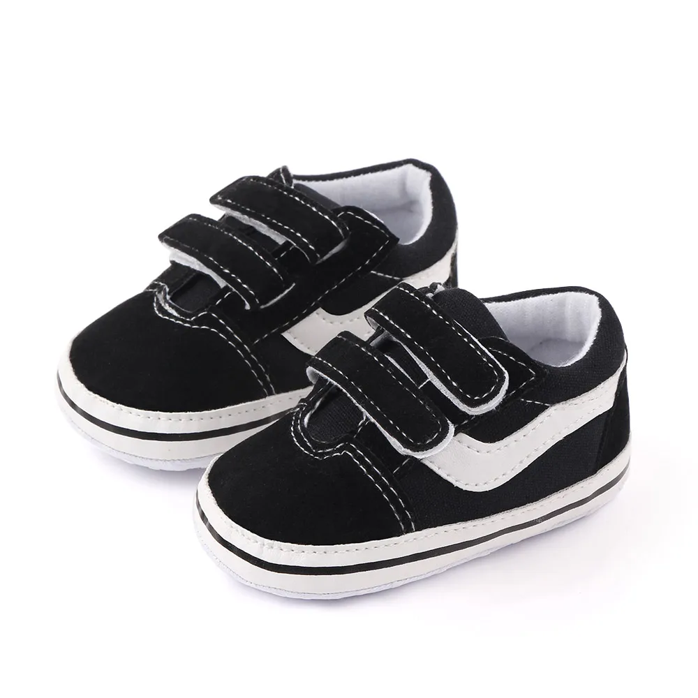 Spring and Autumn Baby Casual Sneakers Girls Boys Fashion Desion Soft Sole Hook&loop Solid Newborn Toddler Shoes First Walkers 6