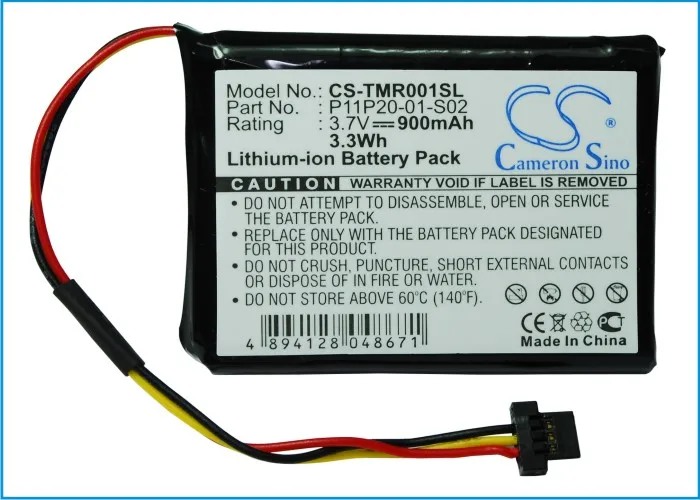 Batteria 900Mah P11P20-01-S02 Per Tomtom Xxl 540S, Route Xl, 540M, 540T, 540Tm, 550,550M, 550T,550Tm, Xxl540, Xxl540S