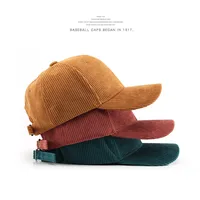 Corduroy Baseball Cap For Women Men New Cotton Solid Color Sunhat Sport Snapback Caps Autumn Warm Fashion Hip Hop Fishing Hat 1