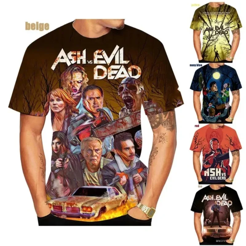 

Evil Dead Men Women Evil Dead T-Shirt 3D Printed T Shirt Horror Round Collar Short Sleeved size S-6XL Cosplay Men's Clothing
