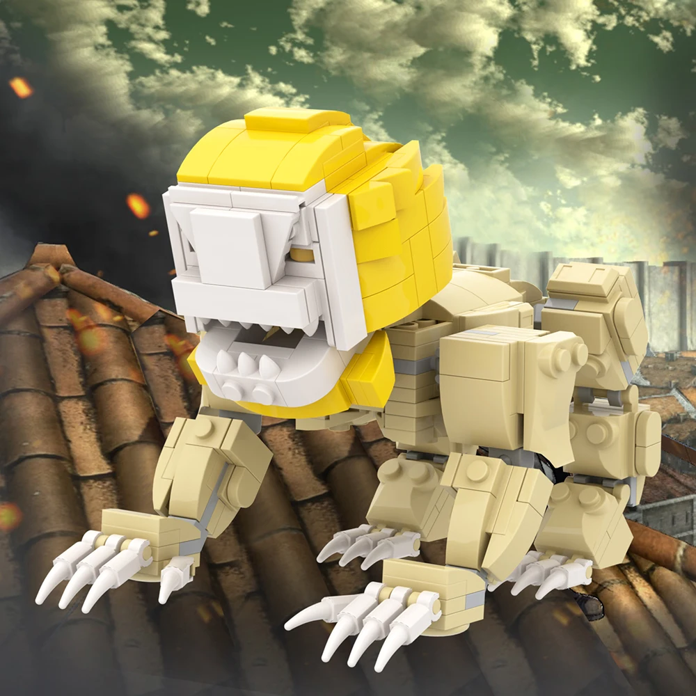 MOC Attack On Titan Giant Brick Anime Action Figure Rumbling Cannon Weapon Building Blocks Toys For Children Creative Birthday Gift