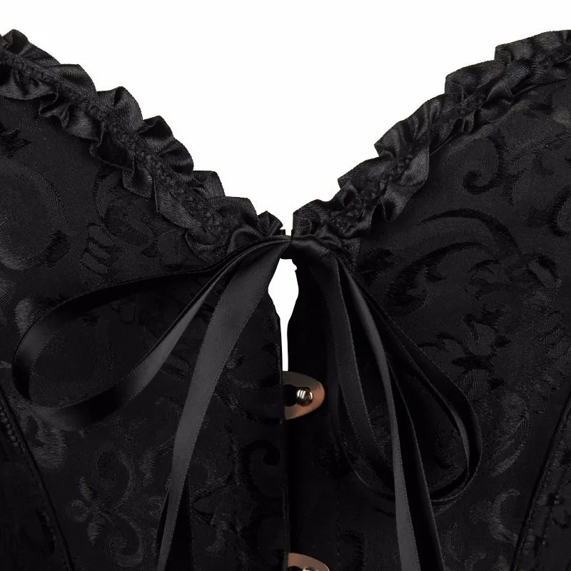 European and American court style corset jacquard lace back strap adjustable waist molding belly supporting bone shapewear 8111