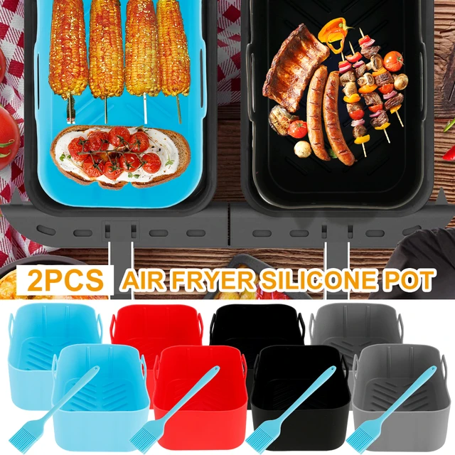 Air Fryer Liners For Ninja Air Fryer Dual, Reusable Air Fryer Silicone Liner  For Ninja Air Fryer Accessories ,Red - AliExpress