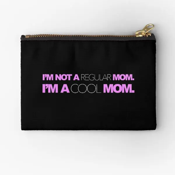 

I Am Not A Regular Mom I Am A Cool Mom Zipper Pouches Wallet Small Pure Storage Women Coin Key Men Bag Money Socks Cosmetic