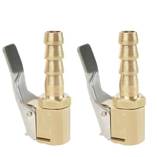 2-delige autoband ventiel adapter, 7mm pomp nozzle messing inflatie ventiel clip klem connector adapter | NL