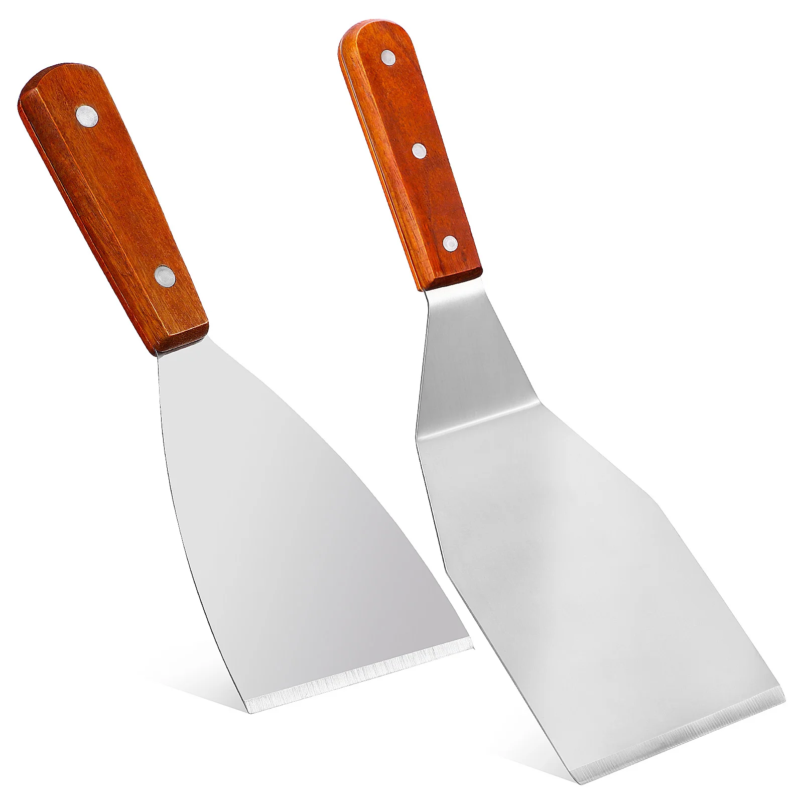 

2 Pcs Cooking Spatulas Pancake Spatula Metal Baking Spatula Kitchen Accessory