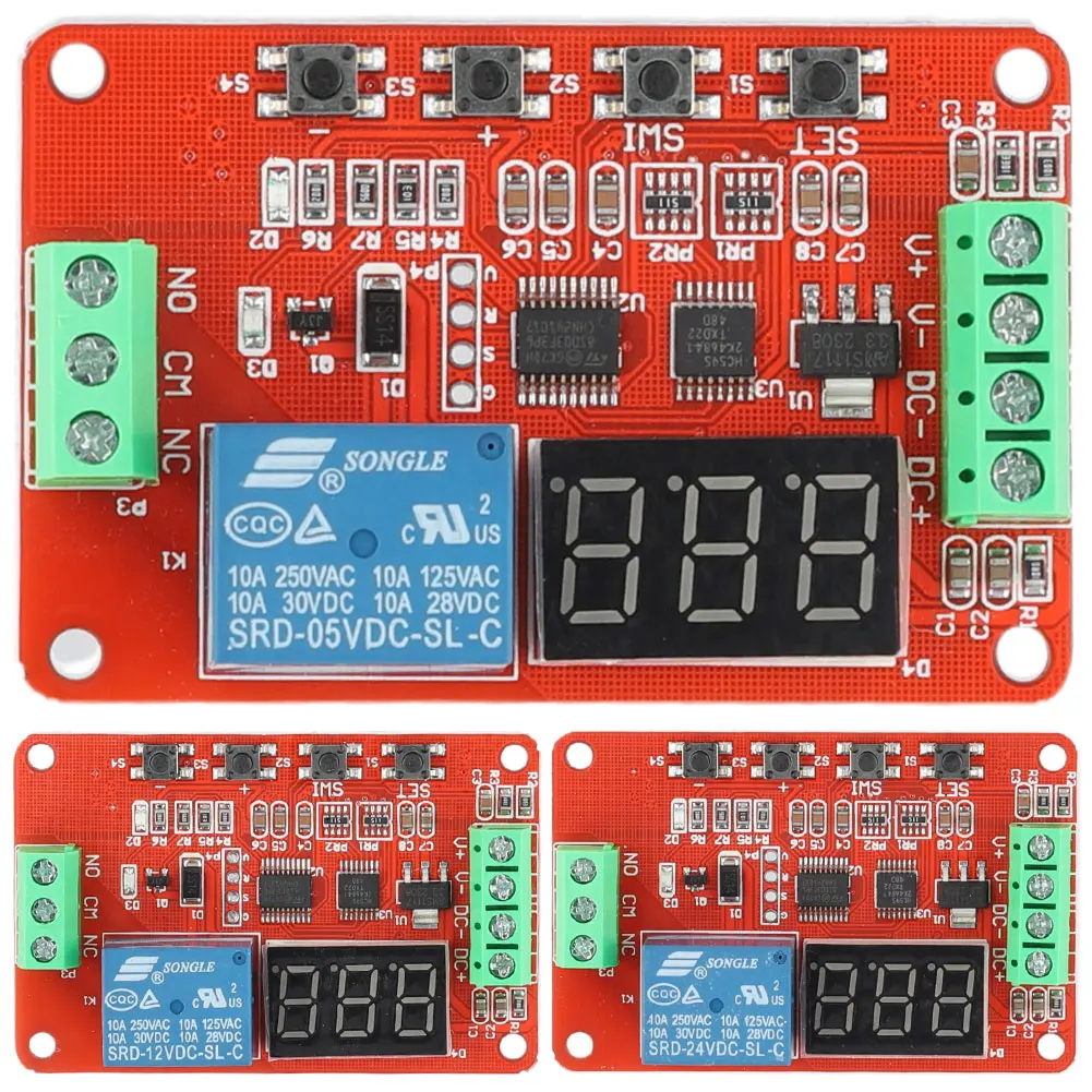 DVB01 Digital Display Window Voltage Comparator DC 5V 12V 24V Undervoltage Overload Protection Module Electronic Components