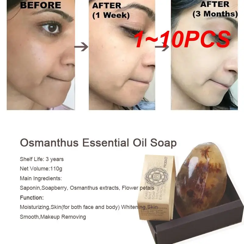 

1~10PCS Whitening Soap - Osmanthus Whitening Control Oil And Improve Skin Whitening And Moisturizing Soap Body Cleansers Bath &