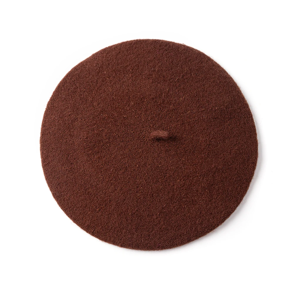 Wool Thick Berets Artist French Hat Winter Autumn Retro Solid Color Women Painter Hat Girls Female Warm Walking Outdoors Caps