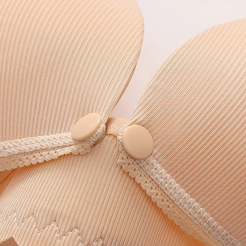 Pregnant Women Nursing Bras No Underwire with Support and Comfortable Exposure Proof Convenient for Moms Breastfeeding Sessions 4