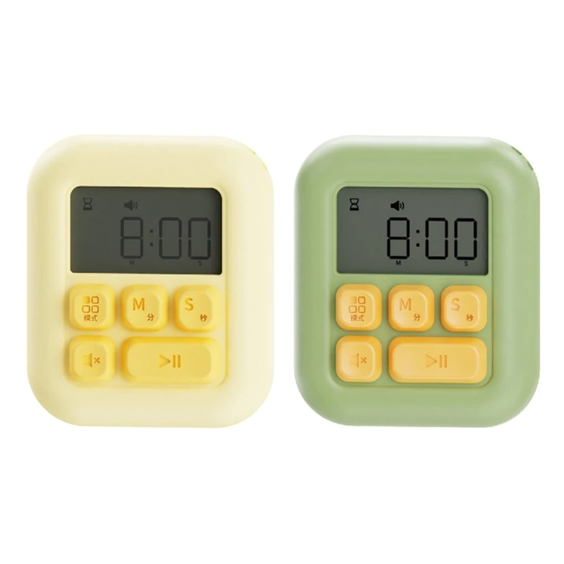 

Cooking Timer Clock Stopwatch Digital Alarm Clock Kitchen Baking Countdown Reminder with Time Display Timer