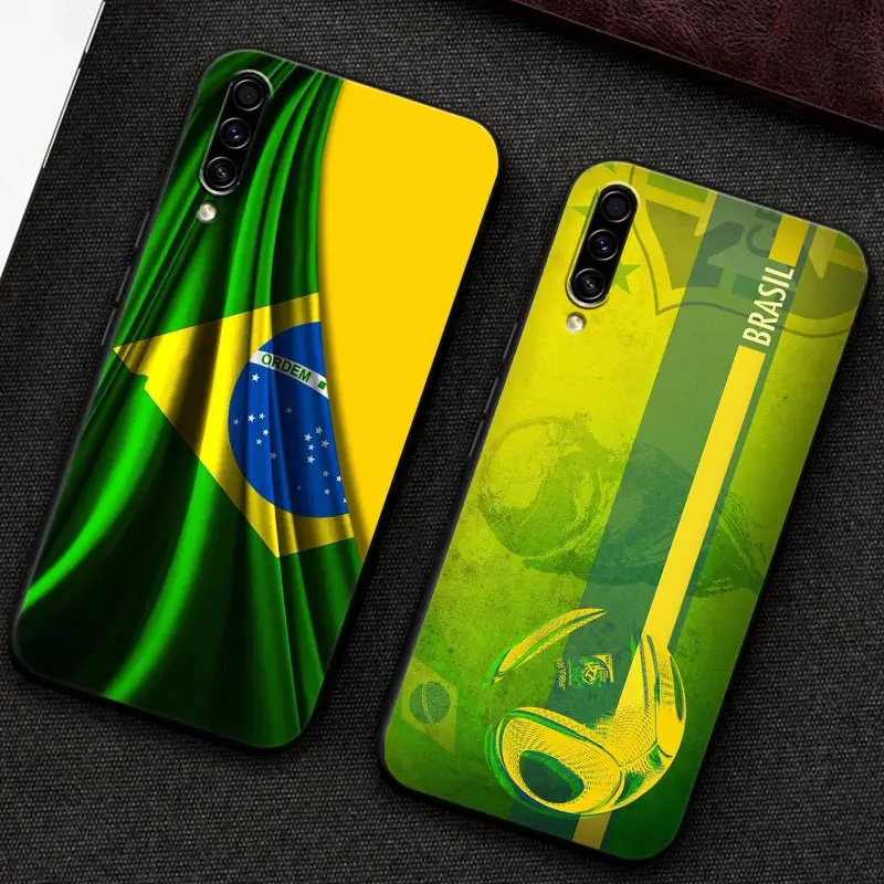

Soft Case For Samsung Galaxy A30 A30S A50 A50S A10S A70 A20S A10 A40 A9 2018 Silicone Back Cover Brazilian Brazil Flag Football