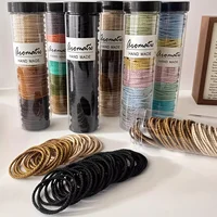 Bandes élastiques pour cheveux sans plis, 100 pièces, confortables et extensibles pour cheveux épais, parfaites pour les femmes et les adolescents 1