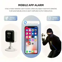 Caméra de sécurité Wifi HD 2MP, mini caméra de surveillance intérieure, vision nocturne, audio bidirectionnel, détection humaine, caméra IP 2MP 4