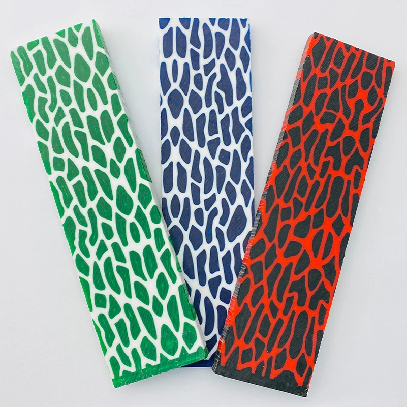 

1 шт. 120x40x8 мм Красочный Жираф узор полимерный композитный материал Ручка ножа нашивки весы Сделай Сам пластины доска