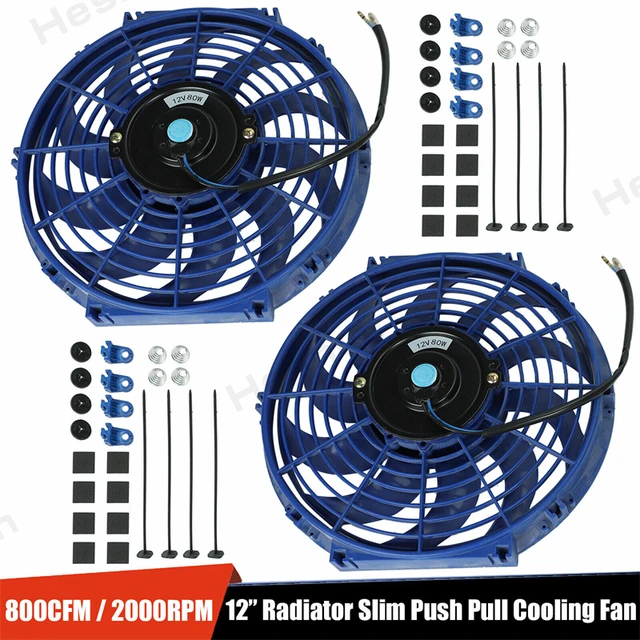 Ventilador Delgado Universal De 12 Pulgadas Push Pull Radiador