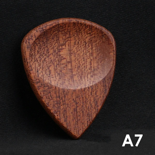 Médiator de guitare acoustique en bois massif, fait à la main, en bakélite,  rainure en Shrapnel, antidérapant, électrique, basse - AliExpress