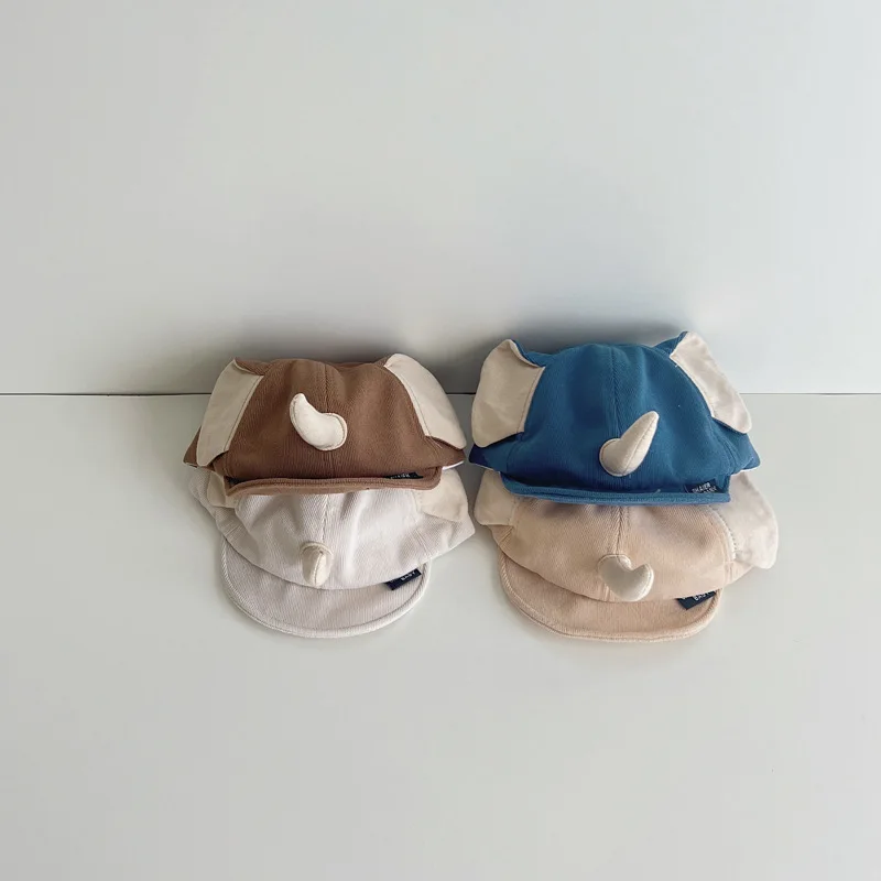 Autumn Winter Baby Baseball Hats Lovely Cartoon Elephant Accessories Kids Boys Girls Caps Soft Warm Children Peaked Cap