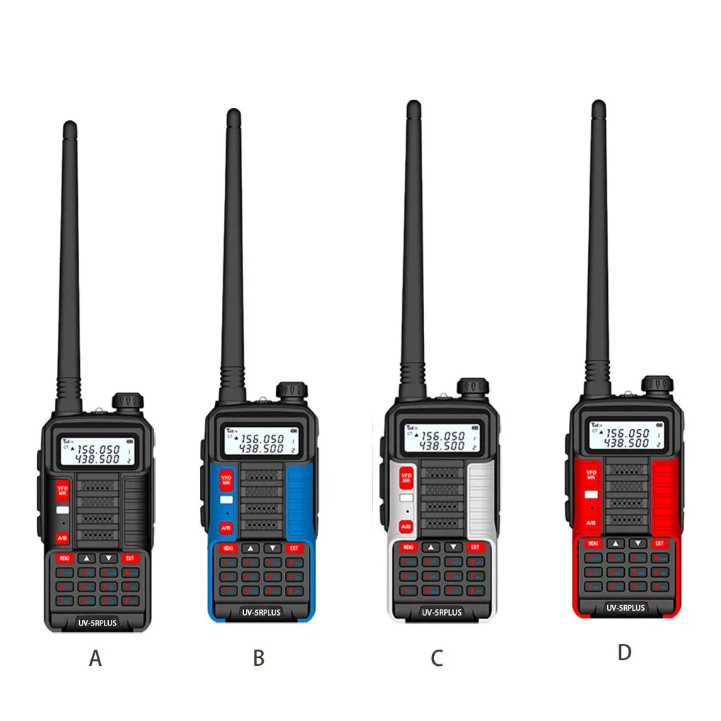 

High Power Radio Transceiver UV-5R Plus For Long Range Communication Dual Stage DMR Walkie Talkie Blak