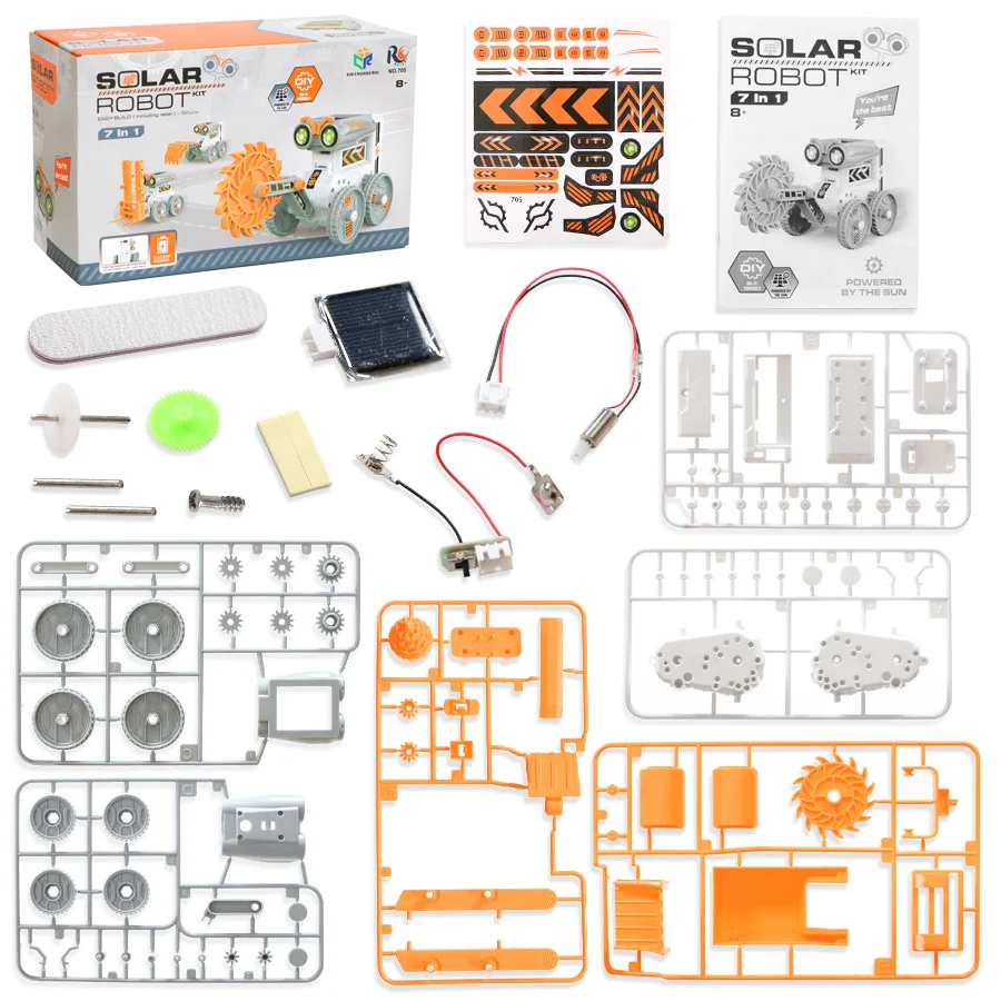 Solar Powered DIY Robot Toy Kit for Kids