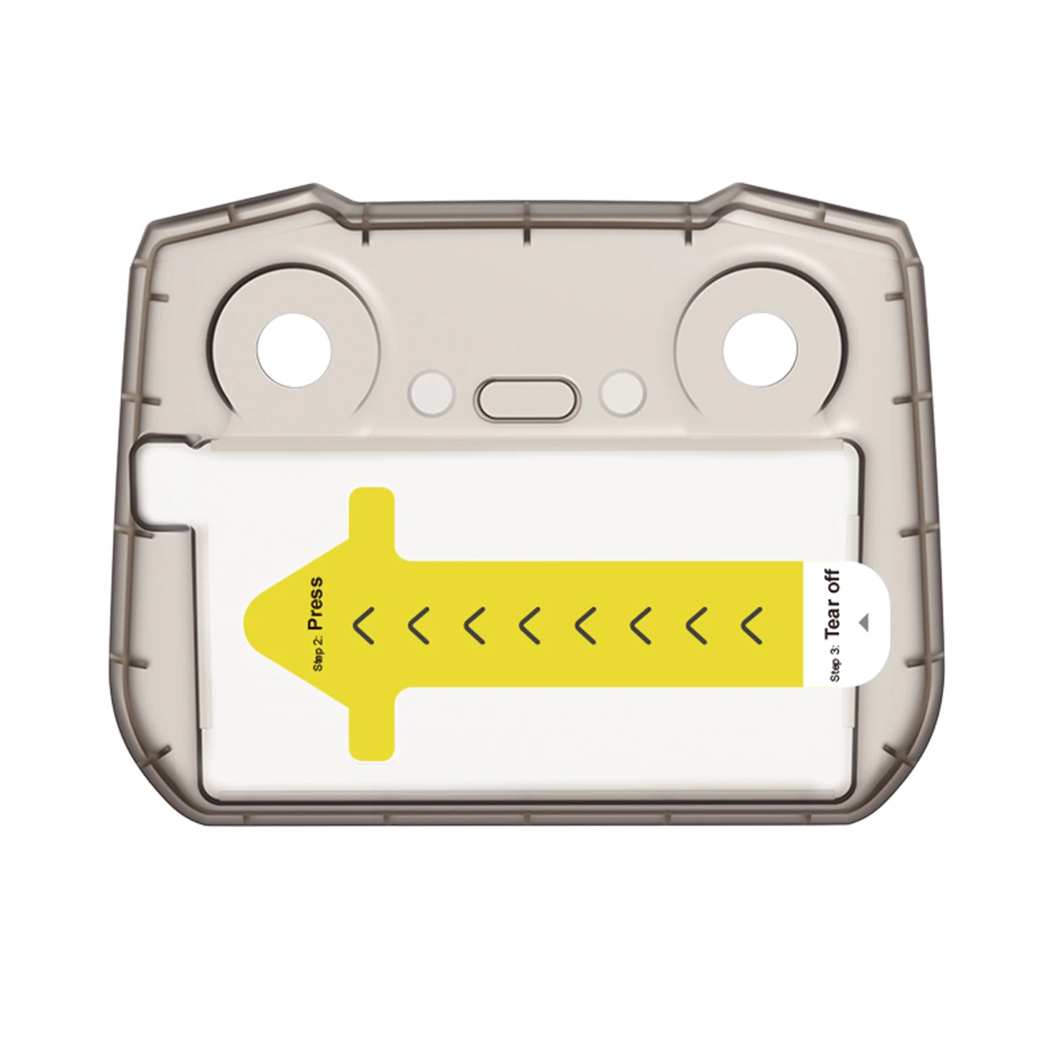 Lot de 2 protecteurs d'écran en verre trempé pour DJI RC 2, emballage ouvert, vue détaillée.