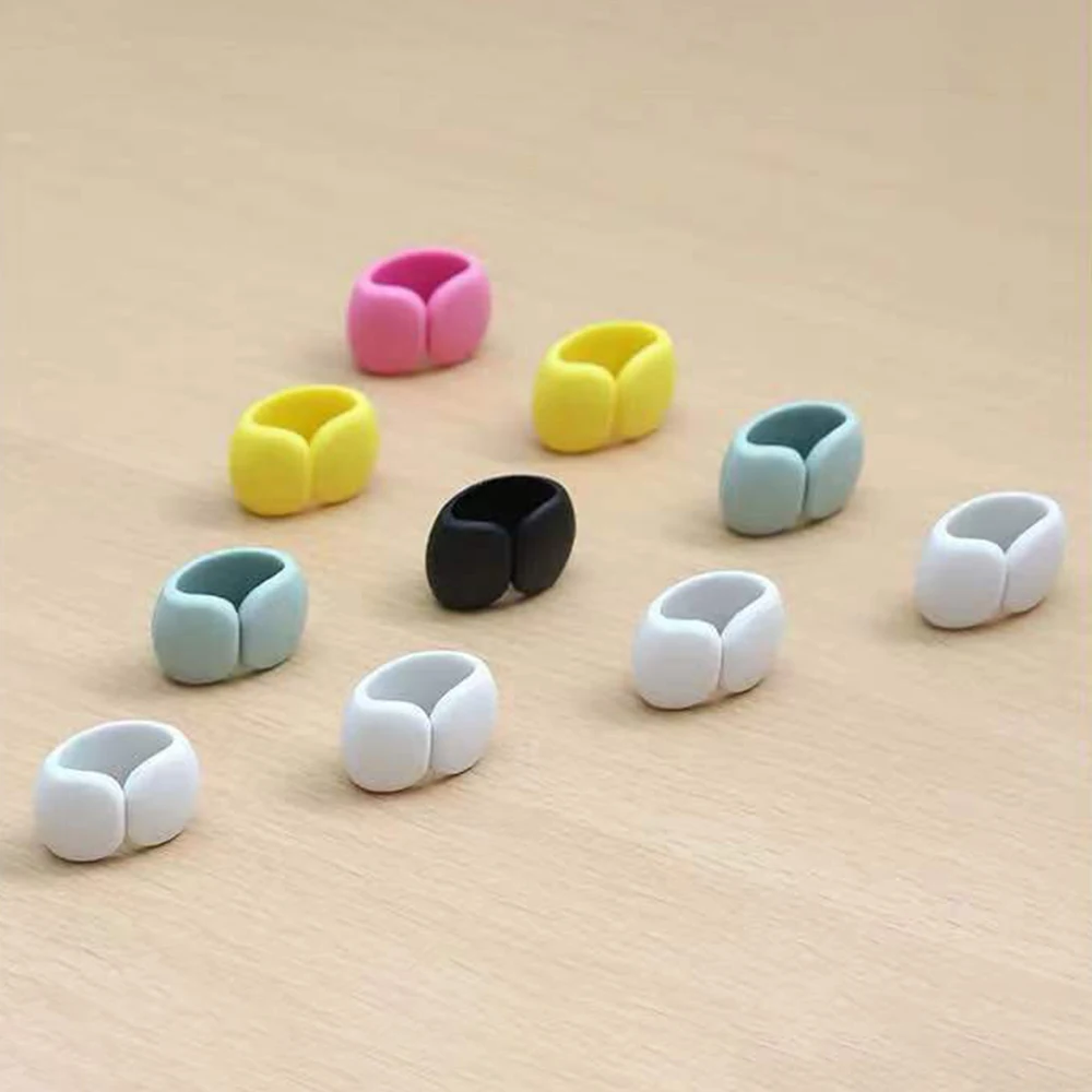 Cable Organizer 20/10 Pcs Charge Cable Protectors Travel Data Cord Clip Decoration Earphone Charging Cables Storage Buckle