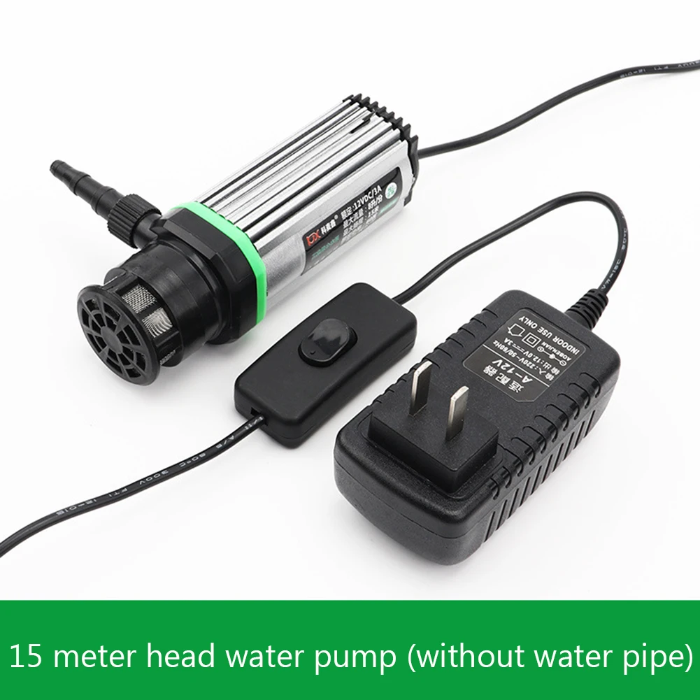 DC 12V Mini Fountain Pump Ultra-quiet Multifunctional Water Flow Speed Adjustable for Slotting/Cutting/Water Drilling Machine