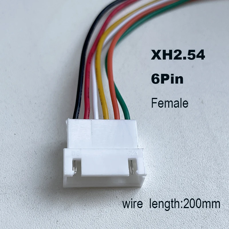 10PCS XH2.54 2/3/4/5/6 Pin Pitch 2.54mm Wire Connector XH Plug Male & Female Battery Charging Cable 200MM Length 26AWG