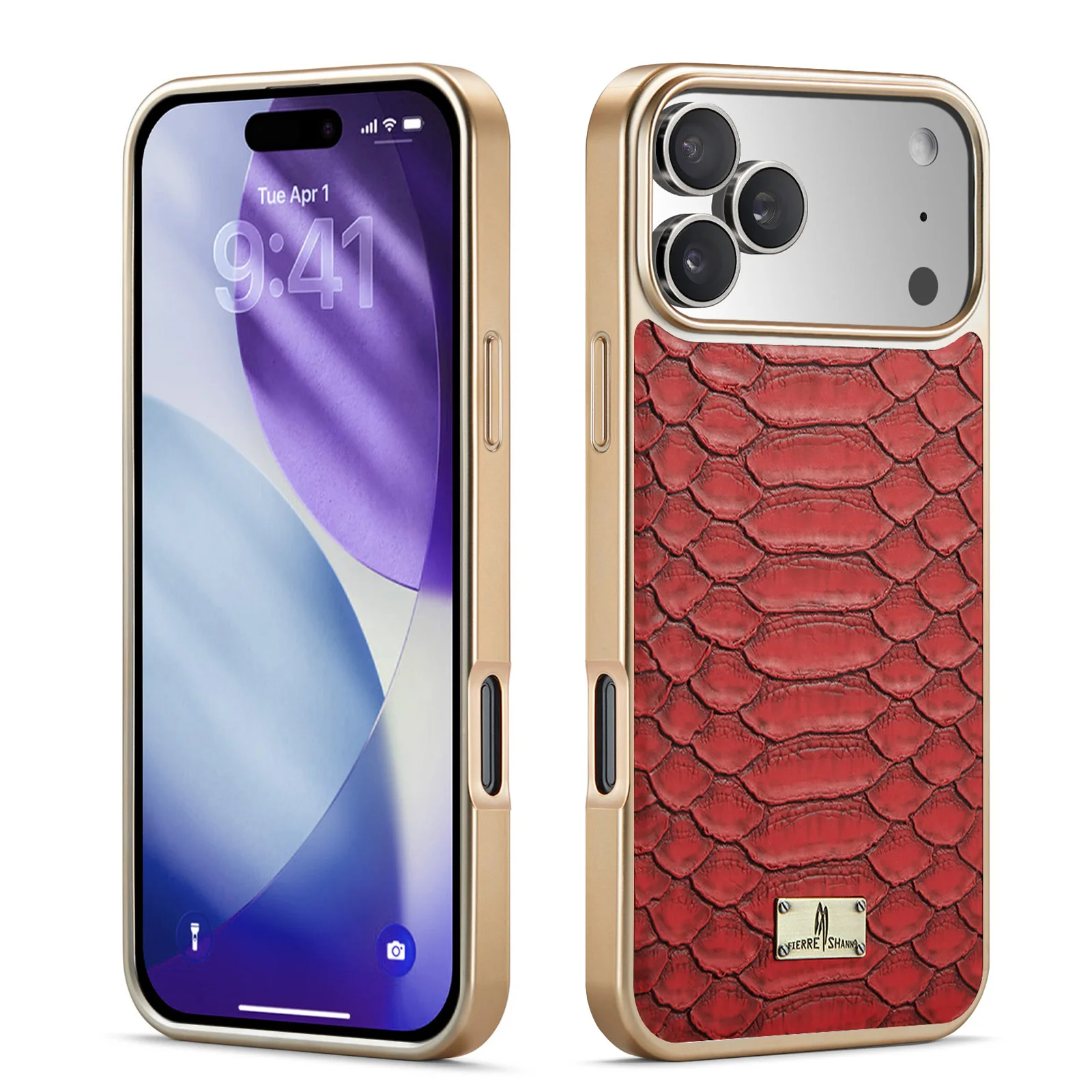 Elegant Plating Leather Phone Case with 3D Embossed Texture - Soft Shockproof Shell Cover