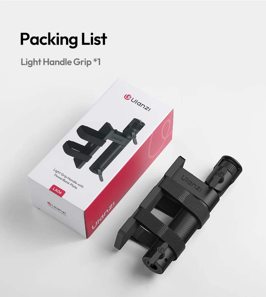 Light Handle Grip Light Stand with Power Mount Angle Adjustable for Fill Light C