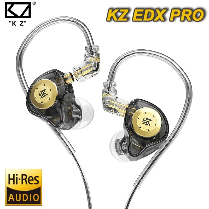 Kz Edx Pro Auricolare 10Mm Dual Magnetic Circuit Dynamic Drive Cuffie Hifi Bass Music Earbud Sport Noise Cancelling Headset