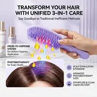 Peigne applicateur d'huile capillaire électrique, brosse de massage du cuir chevelu, vibration sonique, lumière LED, distributeur de liquide, brosse démêlante pour les soins capillaires 1