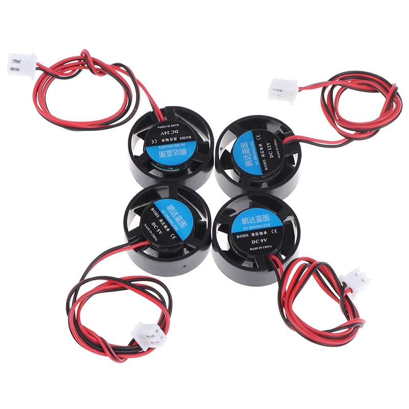25.5x10mm 5V 9V 12V 24V Round Mini Cooling Fan for LED Lamps Computer Radiator electric fan computer case fan