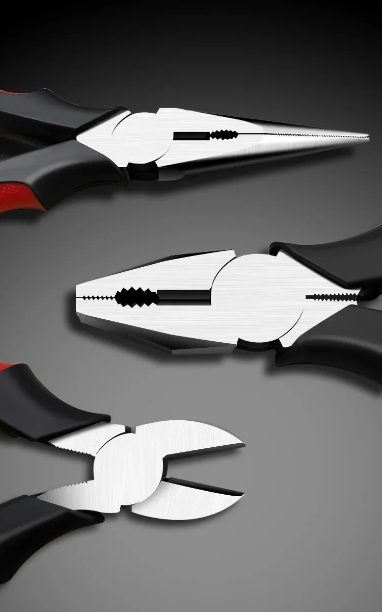 Steel Wire Pliers - 6 Inch Chrome Vanadium Metal Cutting Pliers | Multifunctional Tool