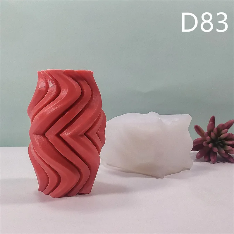 

New Twisted Wave Silicone Mold Gypsum form DIY Handmade Plaster Candle Ornaments Handicrafts Mold Hand Gift Making