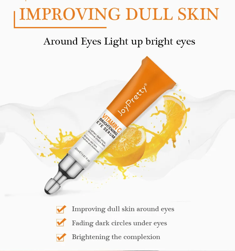 Vitamin C Remove Dark Circles Eye Cream Eye Bags Lift Firm Brightening Massage Eye Serum Hyaluronic Acid Anti-Wrinkle Eyes Care