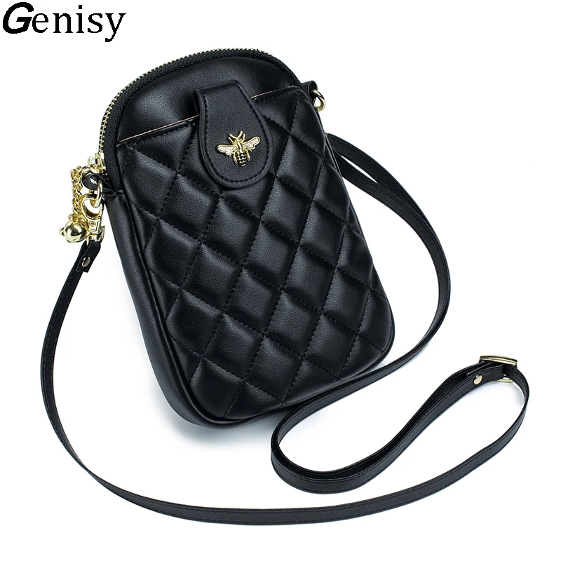 

2023 Summer Quality Leather Women's Luxury Handbag One Shoulder Mobile Phone Bag Women's Messenger Bags New Mini Cross Body Bag