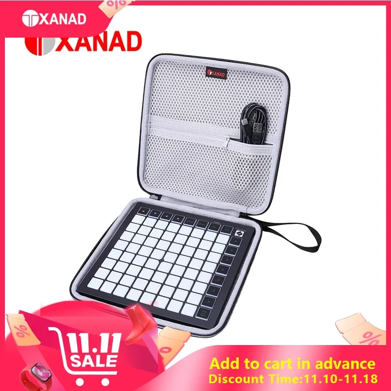 XANAD EVA Hard Case for Novation Launchpad Mini MK3 Grid Controller Protective Carrying Storage Bag dj controller case