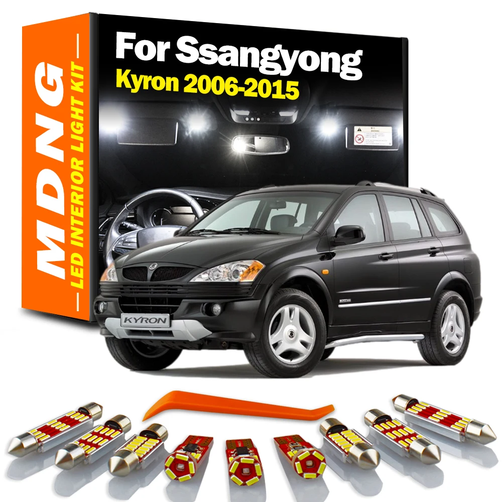 MDNG-10Pcs-Canbus-LED-Interior-Map-Plate-Light-Kit-For-Ssangyong-Kyron ...